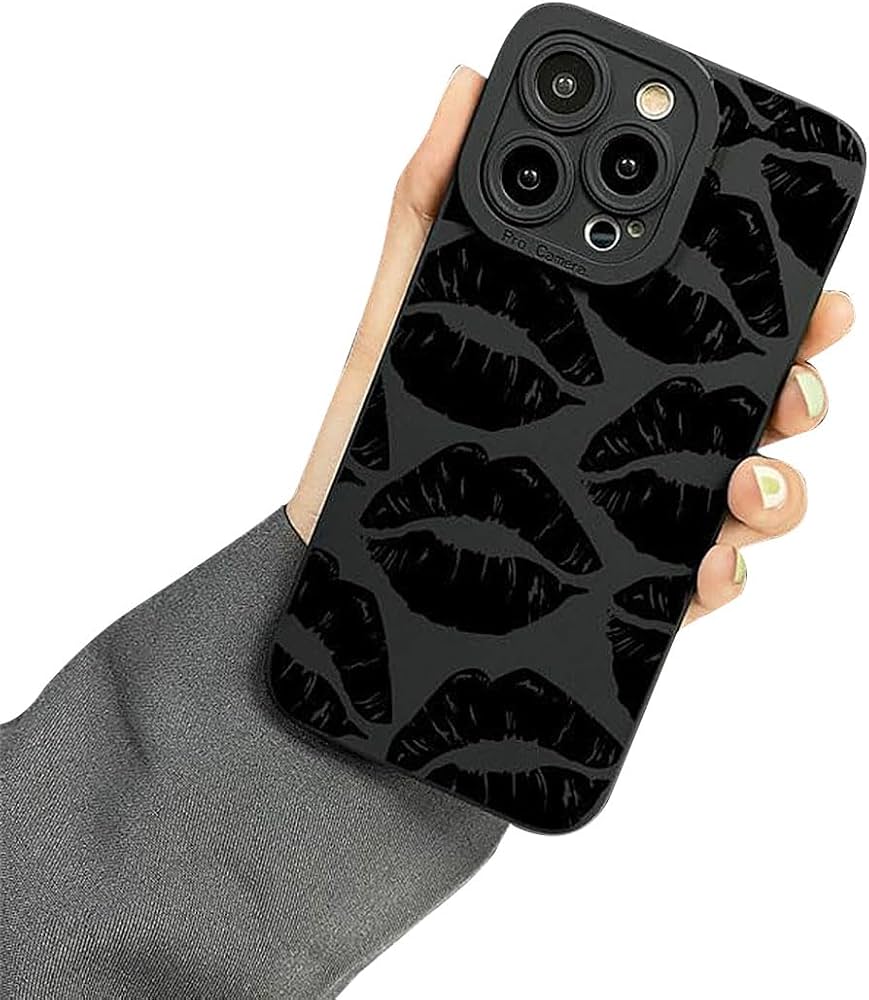 Amazon.com: Lips Kiss Print Soft Silicone Phone Case for iPhone